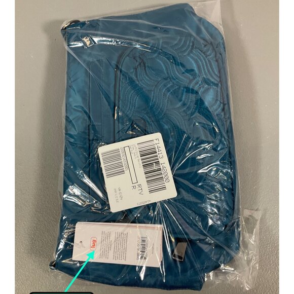 Lug Samba XL Ocean Blue Quilted RFID Shoulder Bag with Dual Straps - Spacious In - Picture 4 of 8